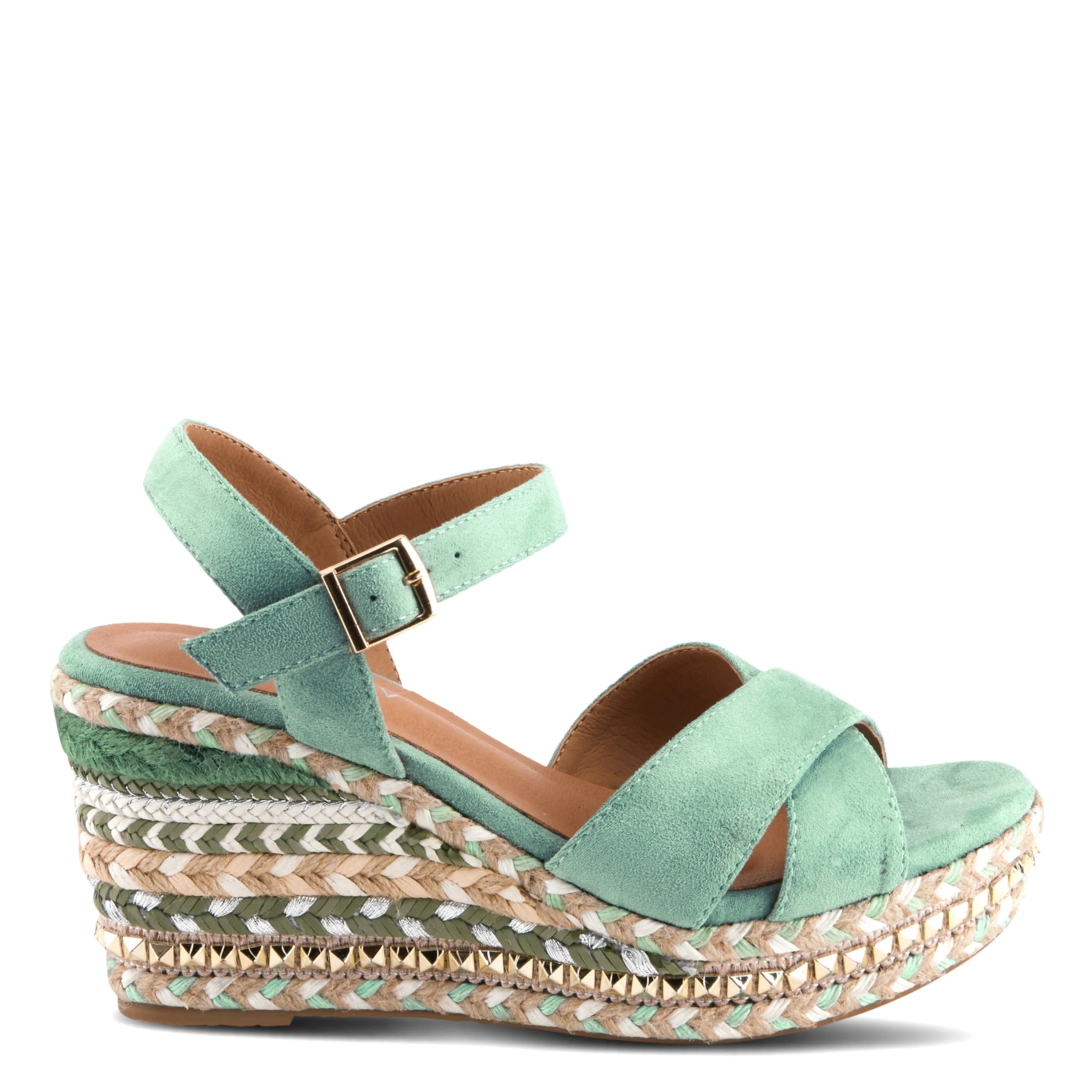 Spring Step Shoes Patrizia Sloane Women’s Woven Suede Espadrille Sandals
