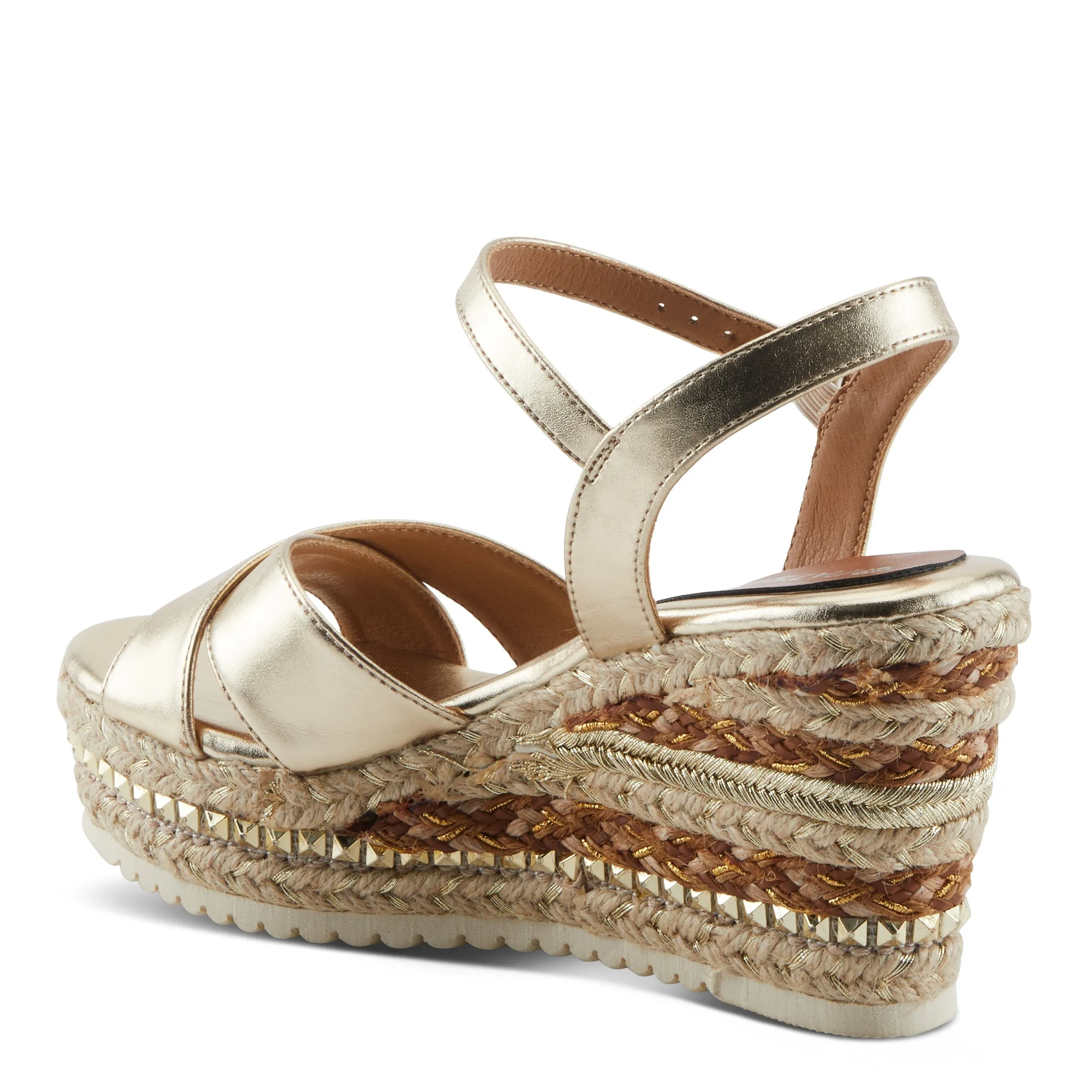 Spring Step Shoes Patrizia Sloane Women’s Woven Suede Espadrille Sandals