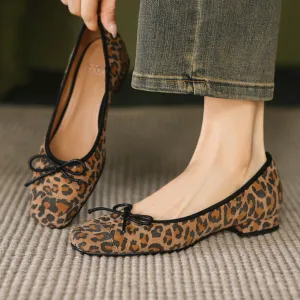 SQUARE TOE SLINGBACK FLATS SHOES SLIP ON