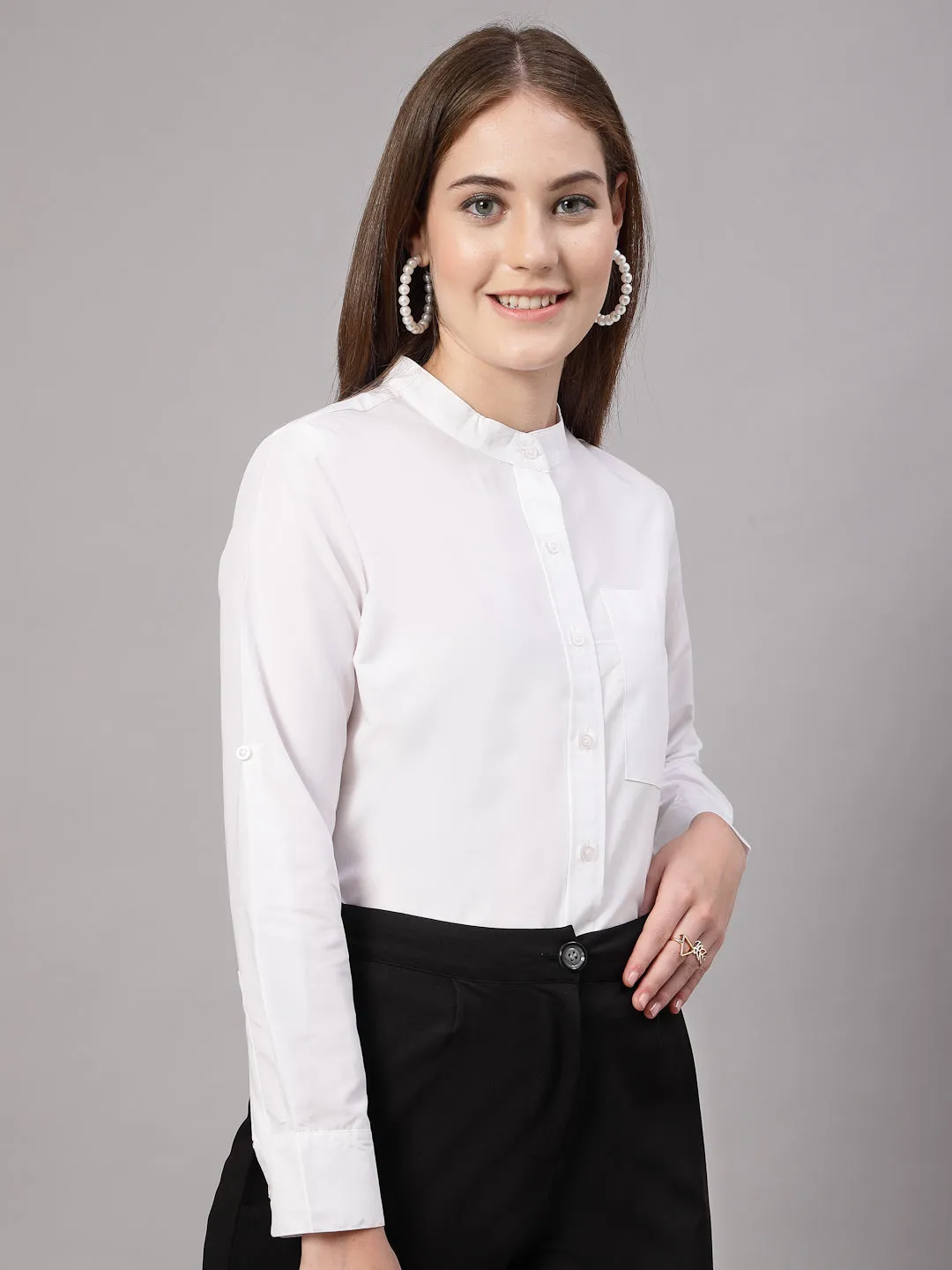 Style Quotient Women White Formal shirt