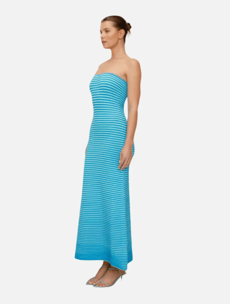 Sunmor Knit Maxi Dress - Aqua