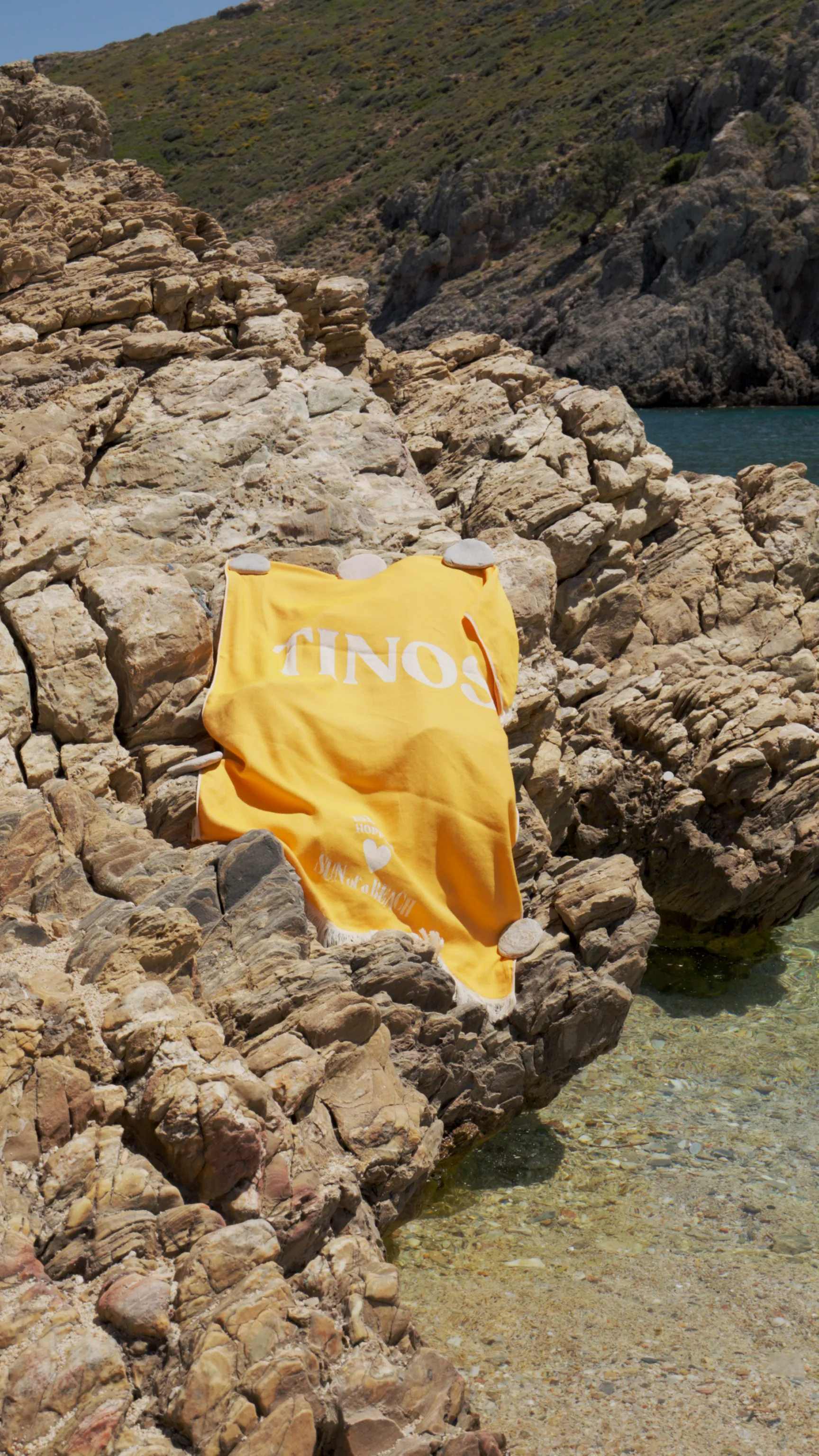 Tinos Super Yellow | Feather Beach Towel