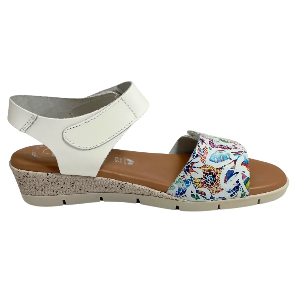 Valeria's Lyndame Blanco White Leather Sandal (Women's)