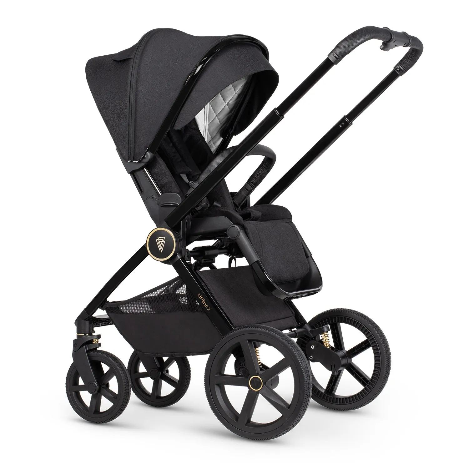 Venicci Upline 2 Pushchair Bundle with Accessories - All Black
