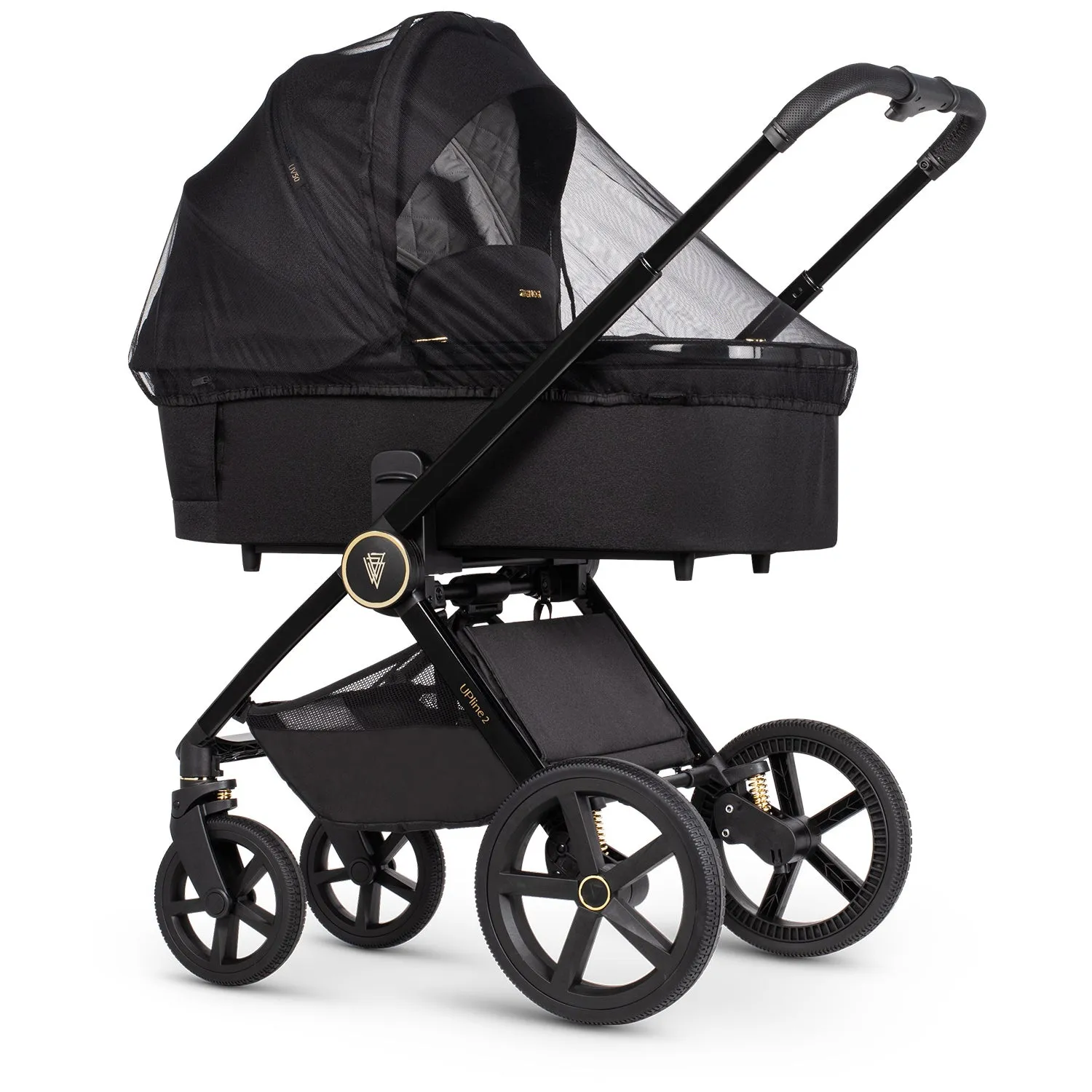 Venicci Upline 2 Pushchair Bundle with Accessories - All Black