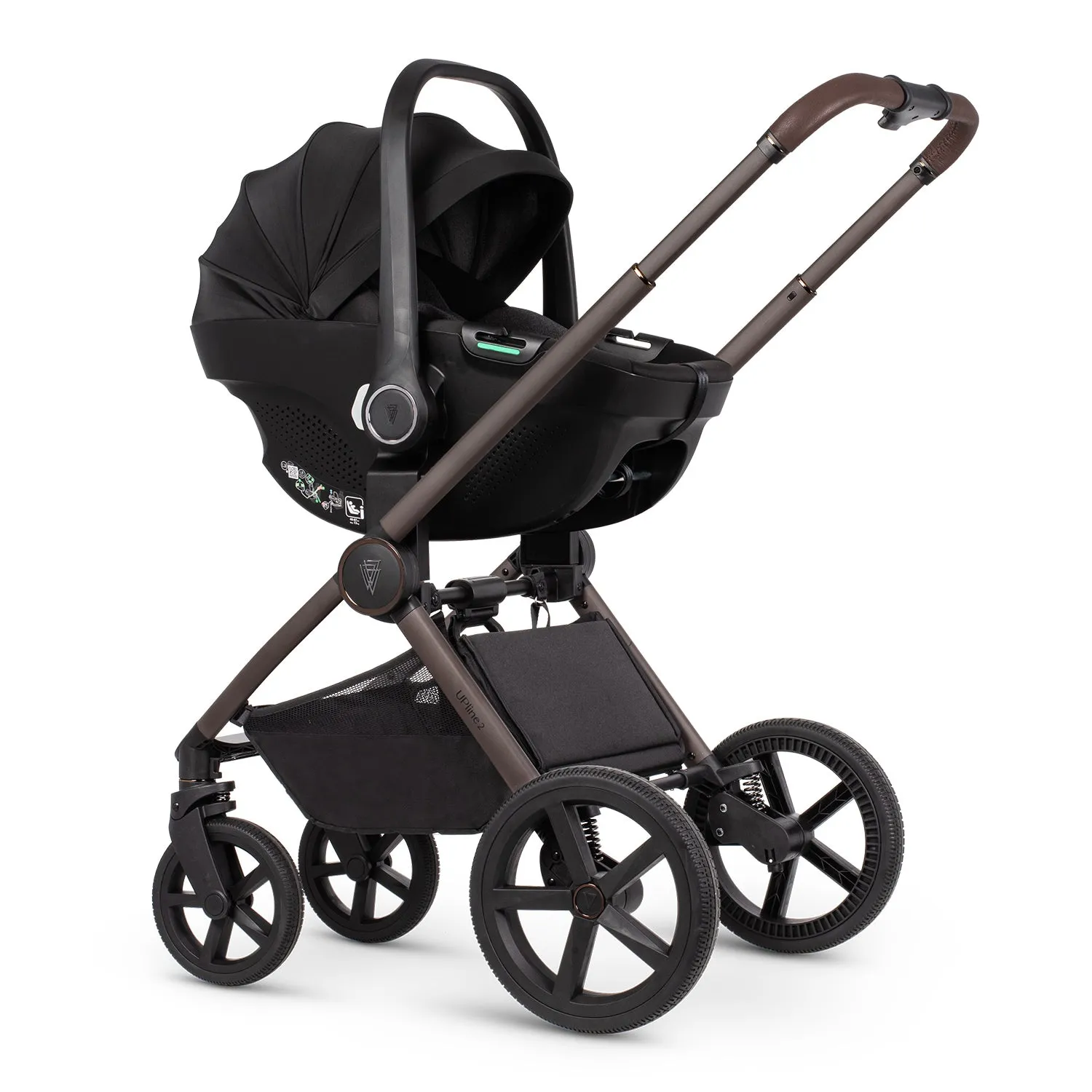 Venicci Upline 2 Special Edition Travel System with Accessories and Tiago Car Seat - Burgundy