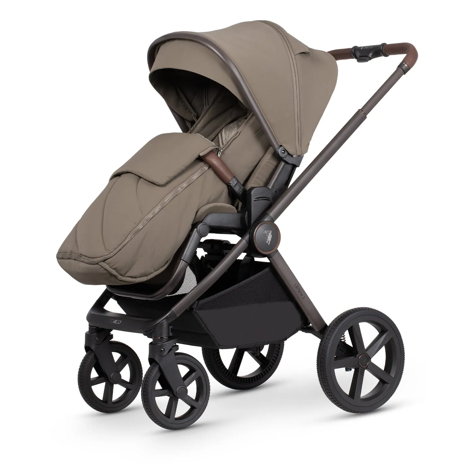 Venicci Upline 2 Special Edition Travel System with Accessories, Tiago Car Seat & ISOFIX Base - Powder