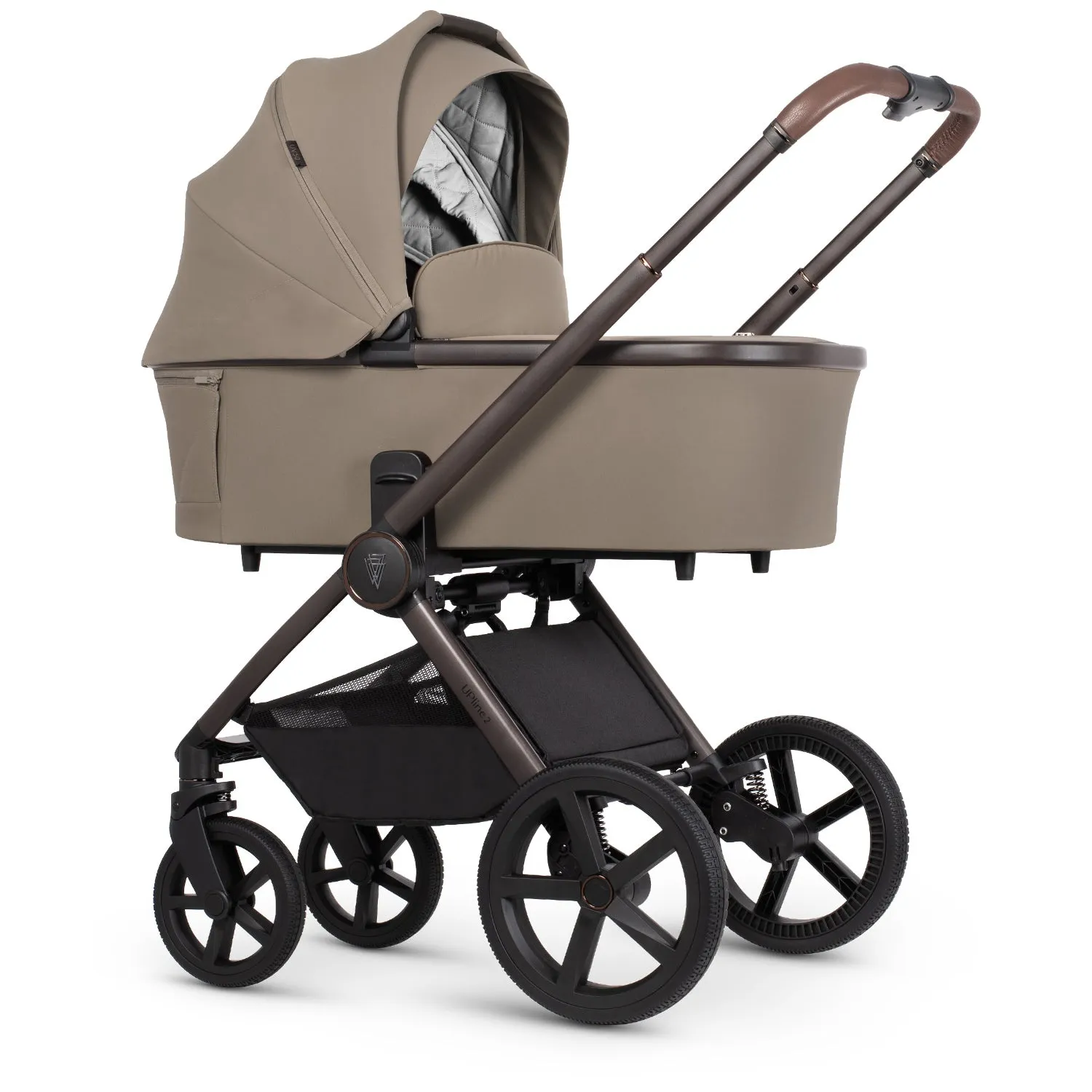 Venicci Upline 2 Special Edition Travel System with Accessories, Tiago Car Seat & ISOFIX Base - Powder