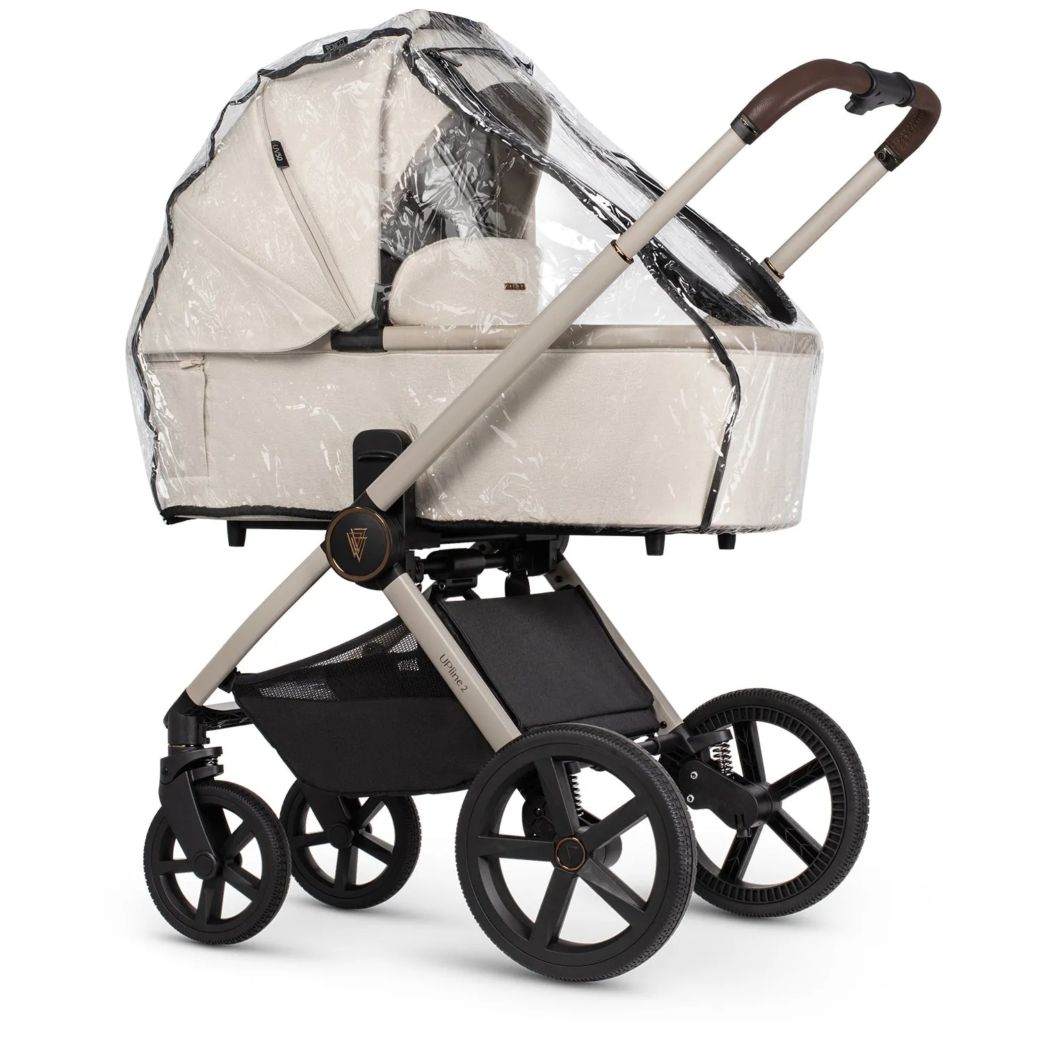 Venicci Upline 2 Travel System with Accessories, Tiago Car Seat & ISOFIX Base - Stone Beige