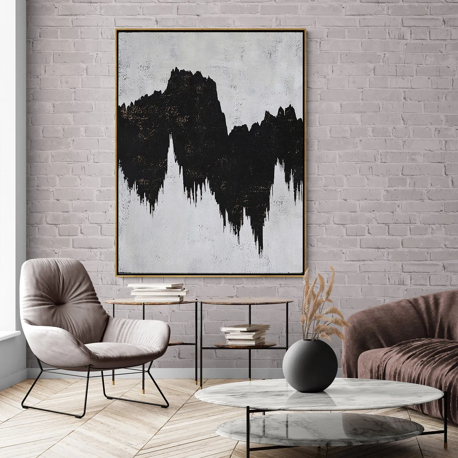 Vertical Abstract Landscape Painting H53V