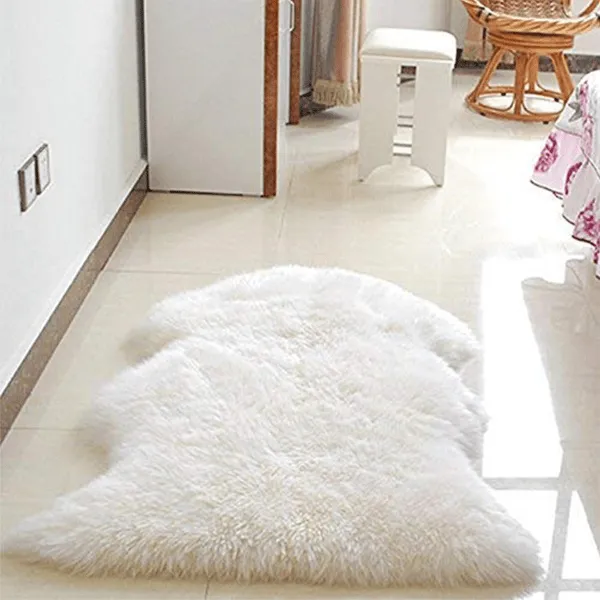White Luxury Sheepskin Area Rugs