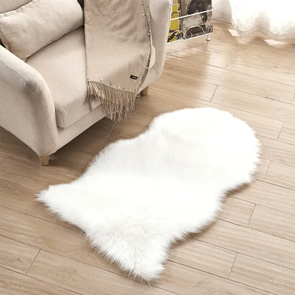 White Luxury Sheepskin Area Rugs