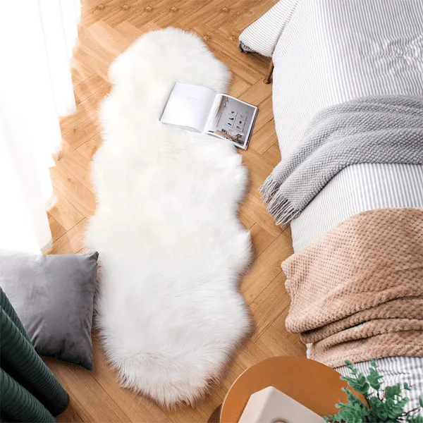White Luxury Sheepskin Area Rugs