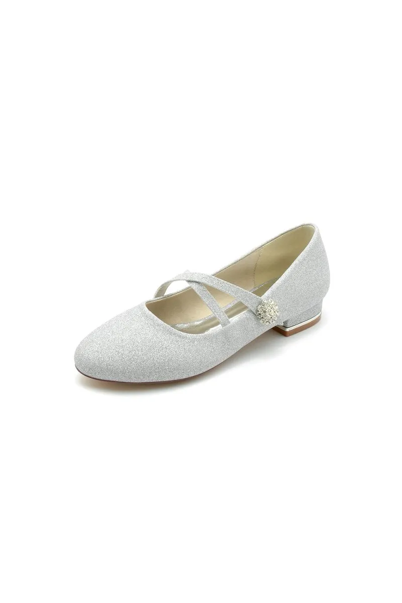 White Pointed Toe Wedding Flats