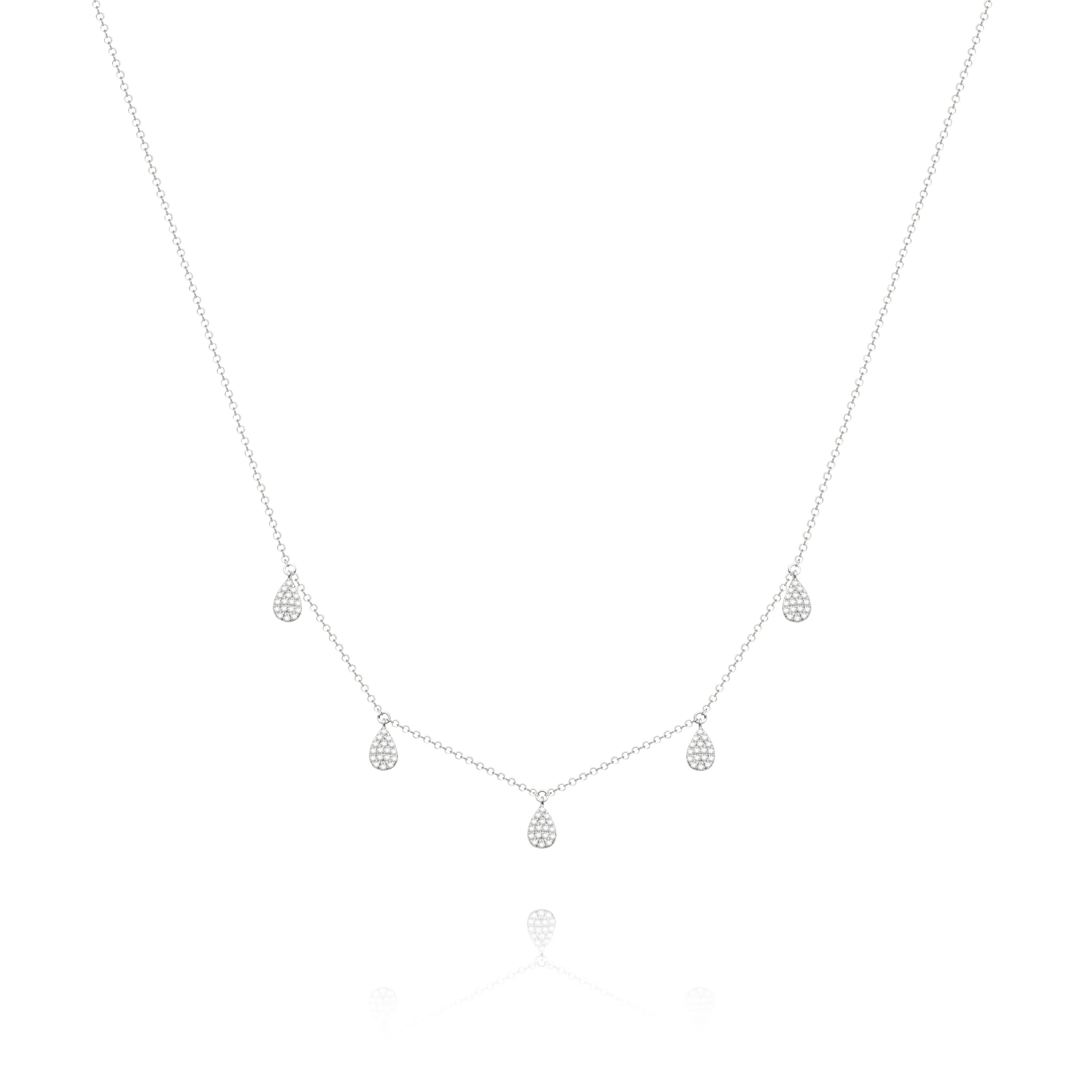 White Teardrop Necklace