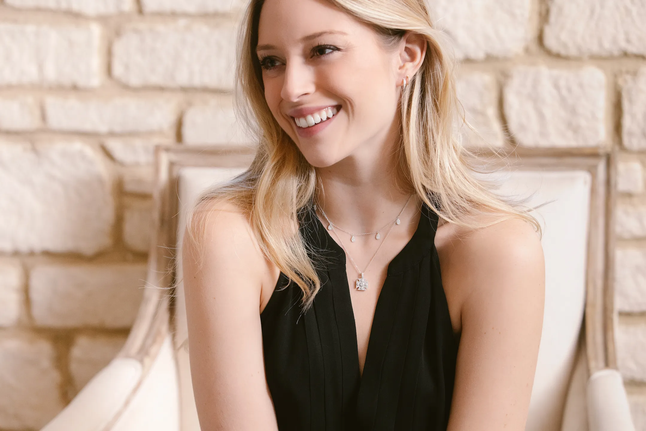White Teardrop Necklace
