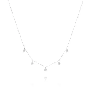 White Teardrop Necklace