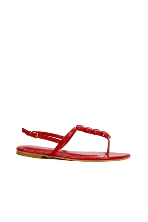 Women's Elegant Heart-Shaped Buckle Decoration Red Snake Pattern Fabric Fashionable Flats With Peep Toe And Thin Strap, Suitable For Daily Wear And Parties 9631-2