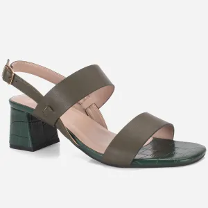Women's "MOIERA" Block Heeled Open Toe Sandals