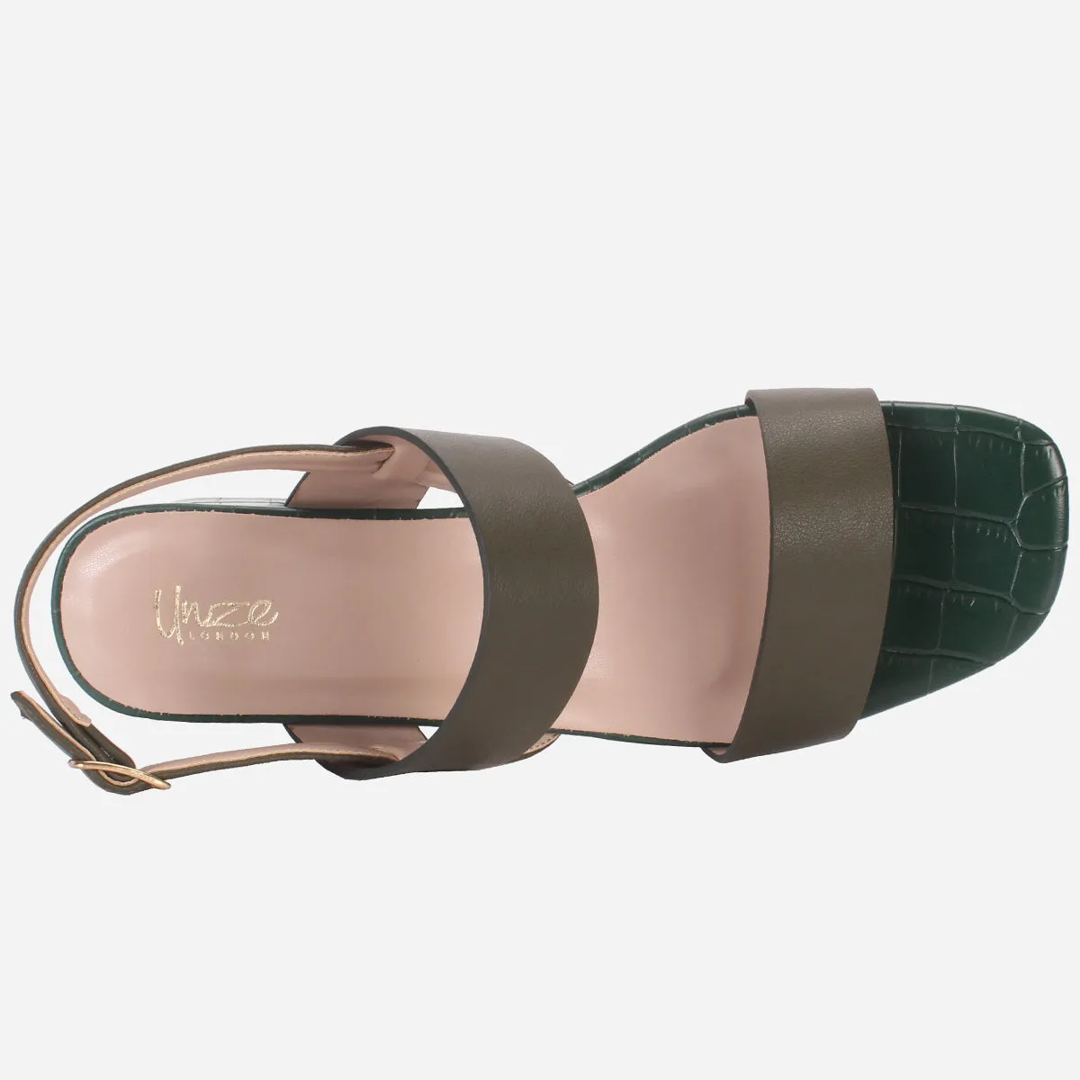 Women's "MOIERA" Block Heeled Open Toe Sandals