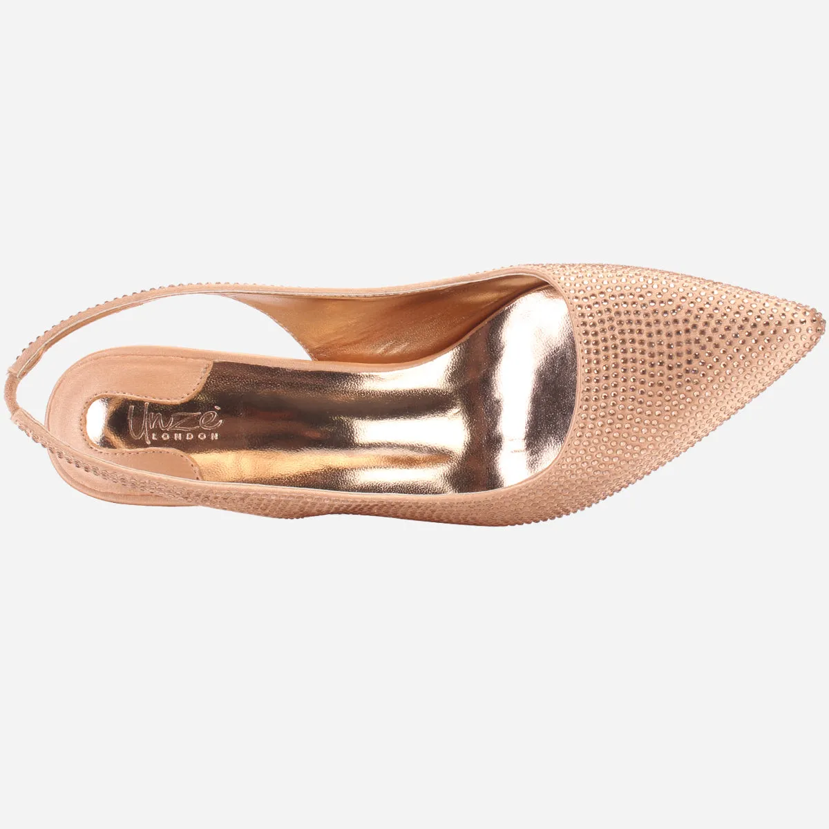 Womens "REETU" Pointed Toe Sling Back Heeled Sandals