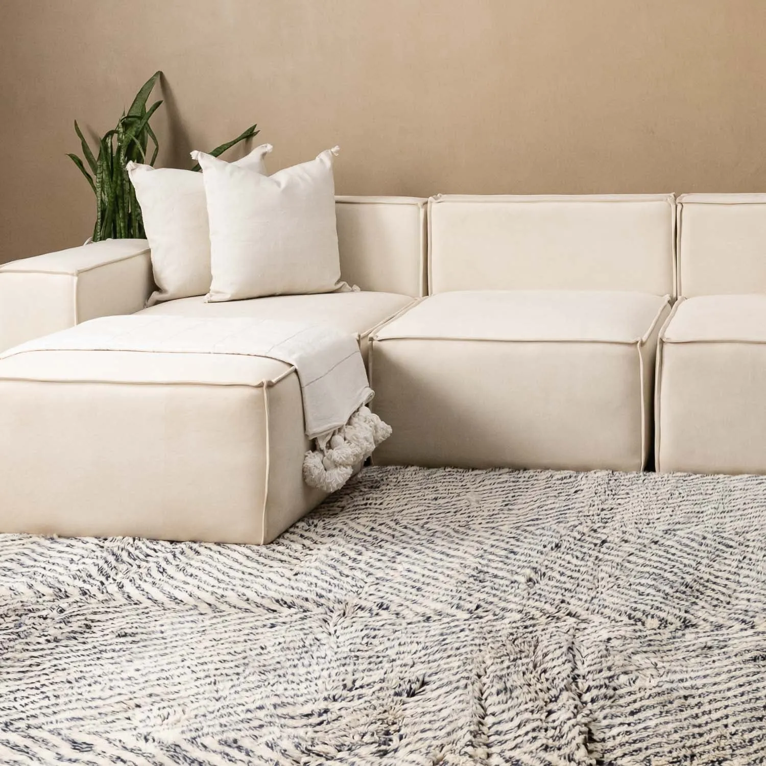 Wood cores - Luxury Shag Moroccan Rug
